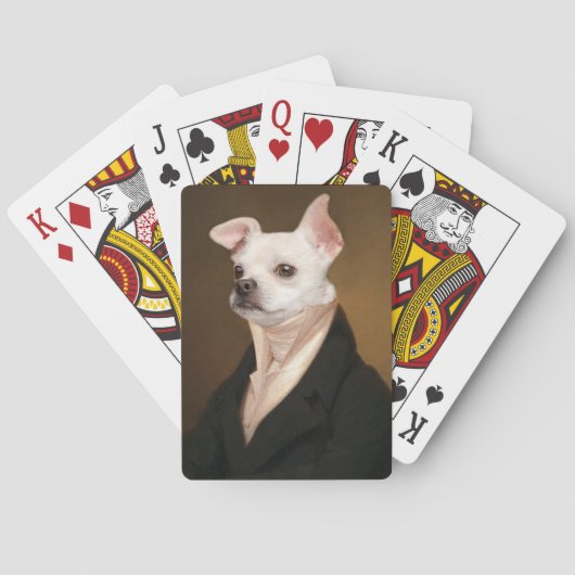 Kutest Baby Animals | Royal Chihuahua Portrait Pokerkaarten (Achterkant)