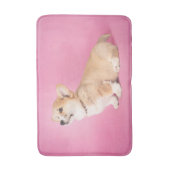 Kutest Baby Animals | Roze Corgi Puppy Badmat (Voorkant Verticaal)