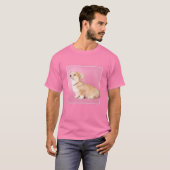 Kutest Baby Animals | Roze Corgi Puppy T-shirt (Voorkant volledig)