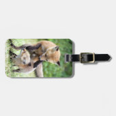 Kutest Baby Animals | Schattige Fox Kit & Mama Bagagelabel (Voorkant horizontaal)