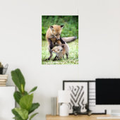 Kutest Baby Animals | Schattige Fox Kit & Mama Poster (Thuiskantoor)