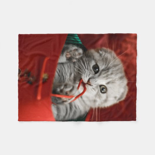 Kutest Baby Animals | Scottish Fold Kitten Fleece Deken (Voorkant (Horizontaal))