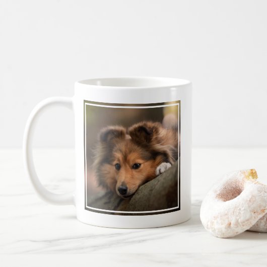 Kutest Baby Animals | Shetland Sheepdog Puppy Koffiemok (Met donut)