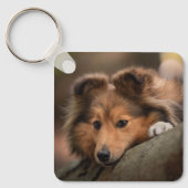 Kutest Baby Animals | Shetland Sheepdog Puppy Sleutelhanger (Voorkant)