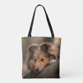 Kutest Baby Animals | Shetland Sheepdog Puppy Tote Bag (Achterkant)