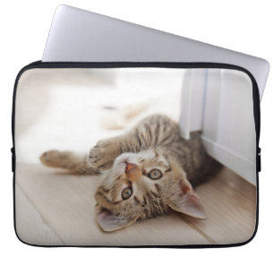 Kutest Baby Animals   Shorthair Tabby Kitten Laptop Sleeve