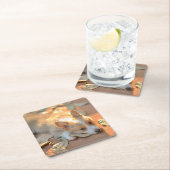 Kutest Baby Animals | Shy Corgi Kartonnen Onderzetters (Insitu)