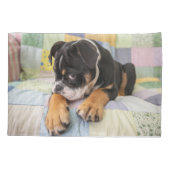 Kutest Baby Animals | Shy Old English Bulldog Kussensloop (Achterkant)