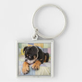 Kutest Baby Animals | Shy Old English Bulldog Sleutelhanger (Voorkant)