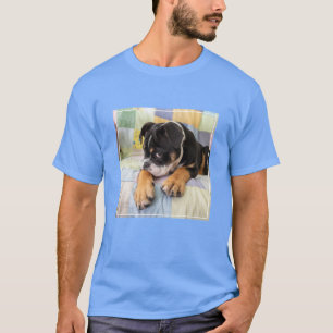 Kutest Baby Animals Shy Old English Bulldog T-shirt