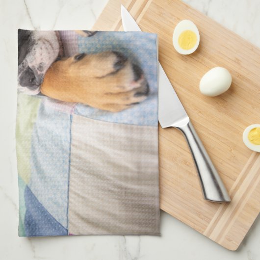 Kutest Baby Animals | Shy Old English Bulldog Theedoek (Quarter Fold)