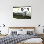 Kutest Baby Animals | Siamese Kitten 2 Canvas Afdruk (Insitu (Slaapkamer))