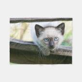 Kutest Baby Animals | Siamese Kitten 2 Fleece Deken (Voorkant (Horizontaal))