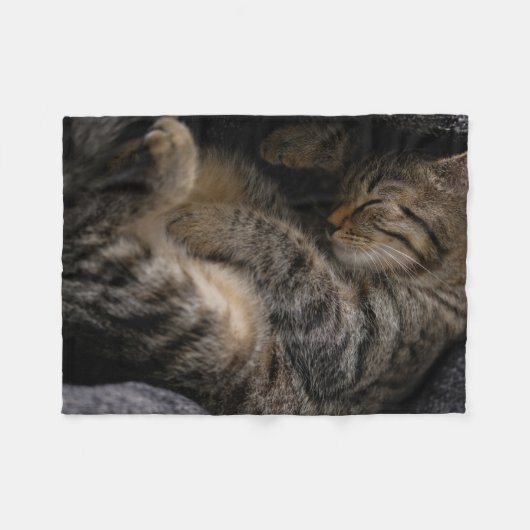 Kutest Baby Animals | Slaapgraatkatje Fleece Deken (Voorkant (Horizontaal))