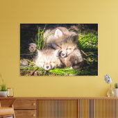 Kutest Baby Animals | Slaapstand van de Baby Red F Canvas Afdruk (Insitu (Woonkamer))
