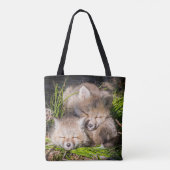 Kutest Baby Animals | Slaapstand van de Baby Red F Tote Bag (Achterkant)