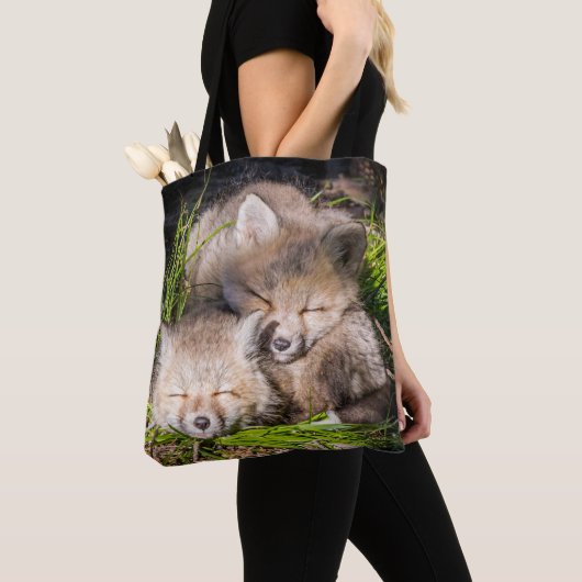 Kutest Baby Animals | Slaapstand van de Baby Red F Tote Bag (Dichtbij)