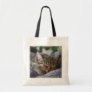 Kutest Baby Animals Slapen van Tabby Kitten Tote Bag