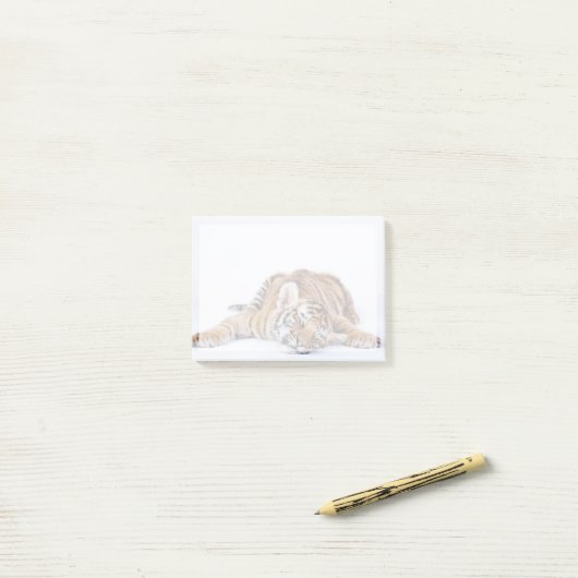 Kutest Baby Animals | Sleepy Baby tijgerkub Post-it® Notes (Op bureau)