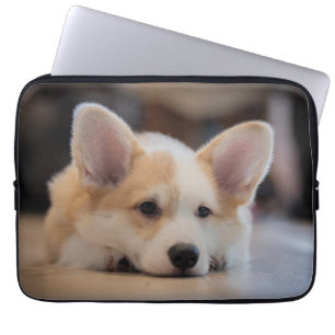 Kutest Baby Animals Sleepy Corgi Puppy Laptop Sleeve