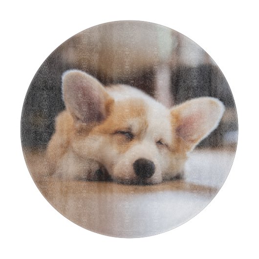 Kutest Baby Animals | Sleepy Corgi Snijplank (Voorkant)