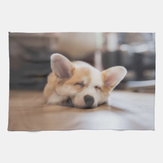 Kutest Baby Animals | Sleepy Corgi Theedoek (Horizontaal)