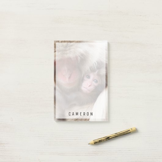 Kutest Baby Animals | Sneeuwaap Post-it® Notes (Op bureau)