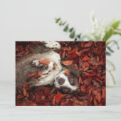 Kutest Baby Animals | Spaniel in najaarsbladeren Bedankkaart (Staand voorkant)