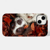 Kutest Baby Animals | Spaniel in najaarsbladeren Case-Mate iPhone Case (Achterkant (horizontaal))
