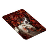 Kutest Baby Animals | Spaniel in najaarsbladeren Magneet (Rechterzijde)