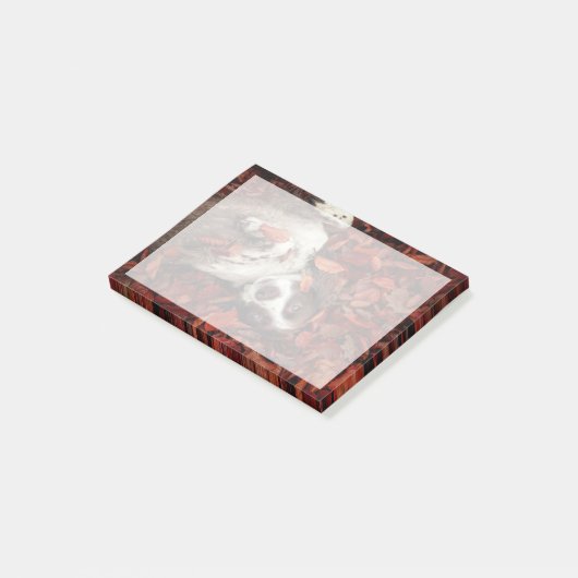 Kutest Baby Animals | Spaniel in najaarsbladeren Post-it® Notes (Schuin)