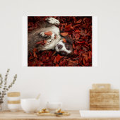 Kutest Baby Animals | Spaniel in najaarsbladeren Poster (Keuken)