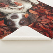 Kutest Baby Animals | Spaniel in najaarsbladeren Sherpa Deken (3/4)