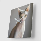 Kutest Baby Animals | Sphinx Cat Vierkante Klok (Hoek)