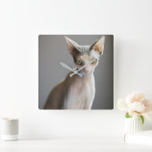 Kutest Baby Animals | Sphinx Cat Vierkante Klok (Huis)