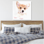 Kutest Baby Animals | Sweet Baby Corgi Canvas Afdruk (Insitu (Slaapkamer))