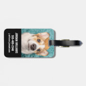 Kutest Baby Animals | Sweet Corgi Puppy Face Bagagelabel (Achterkant horizontaal)