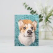 Kutest Baby Animals | Sweet Corgi Puppy Face Briefkaart (Staand voorkant)