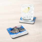 Kutest Baby Animals | Tabby Kitten in Play Tunnel Bier Onderzetter (Rechterzijde)