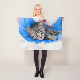 Kutest Baby Animals   Tabby Kitten in Play Tunnel Fleece Deken