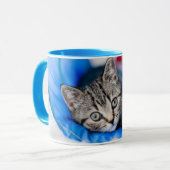 Kutest Baby Animals | Tabby Kitten in Play Tunnel Mok (Voorkant links)