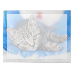 Kutest Baby Animals Tabby Kitten in Play Tunnel Notitieblok