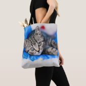 Kutest Baby Animals | Tabby Kitten in Play Tunnel Tote Bag (Dichtbij)