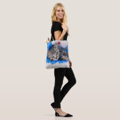 Kutest Baby Animals | Tabby Kitten in Play Tunnel Tote Bag (Op model)