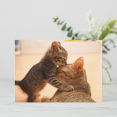 Kutest Baby Animals | Tabby Kitten Kiss Bedankkaart (Staand voorkant)