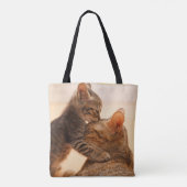 Kutest Baby Animals | Tabby Kitten Kiss Tote Bag (Achterkant)