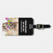 Kutest Baby Animals | Tabby Kitten Rainbow Scarf Bagagelabel (Voorkant horizontaal)