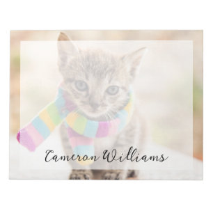 Kutest Baby Animals   Tabby Kitten Rainbow Scarf Notitieblok