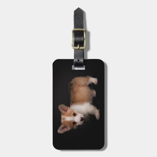 Kutest Baby Animals | Tiny Corgi Bagagelabel (Voorkant verticaal)