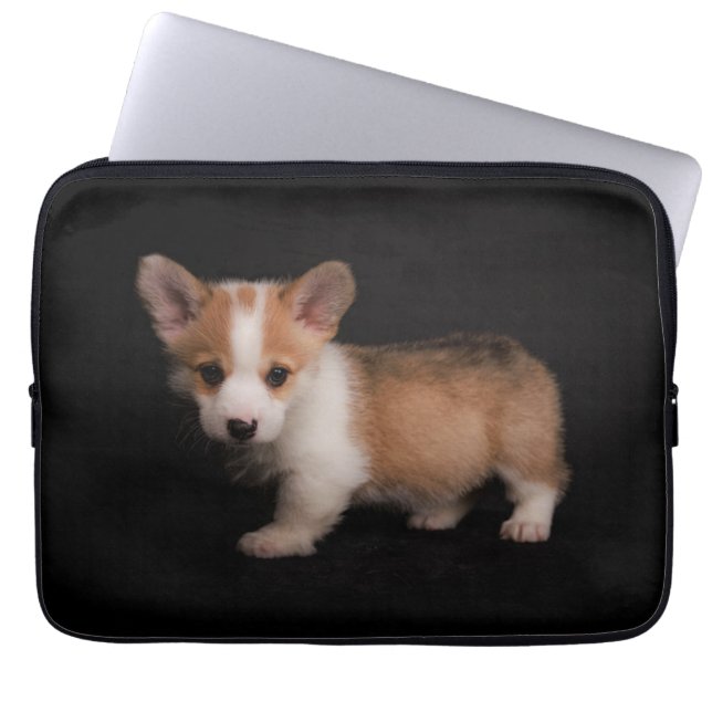 Kutest Baby Animals | Tiny Corgi Laptop Sleeve (Voorkant)